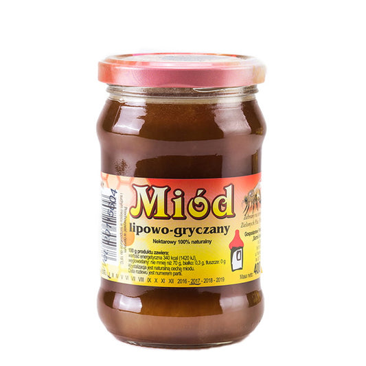 Polski miód lipowo-gryczany 400g
